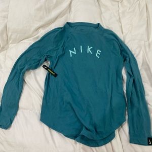 Teal dry fit long sleeve